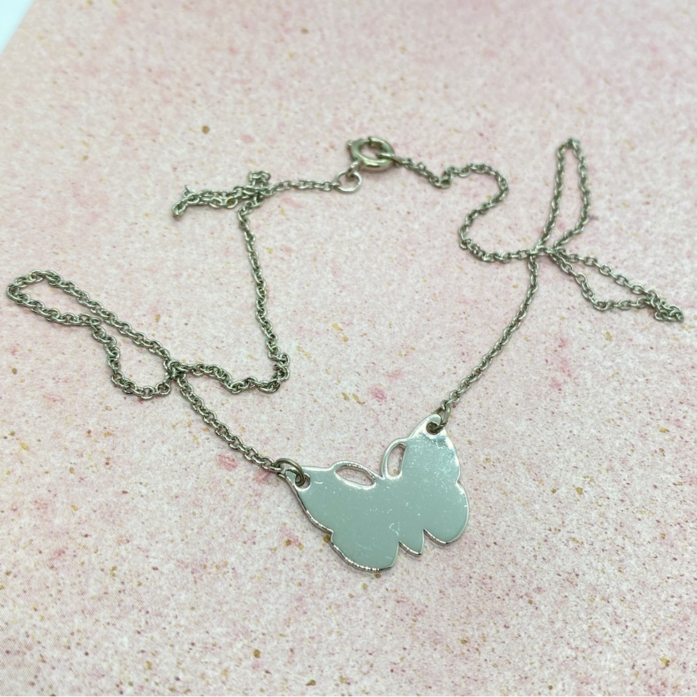 Silver Butterfly on Chain - Picture 6 of 6